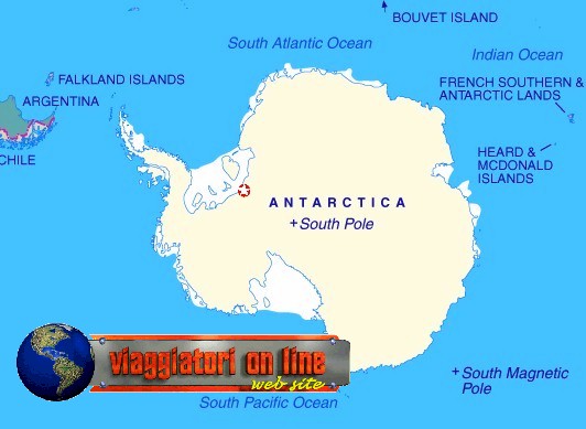 Mappa geografica Antartide