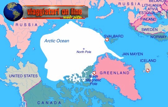 Mappa geografica Artide