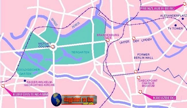 Mappa geografica Germania. Berlino