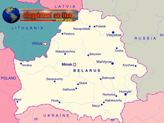 Mappa geografica Bielorussia