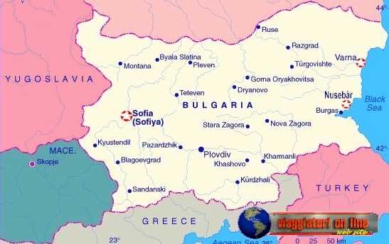 Mappa geografica Bulgaria