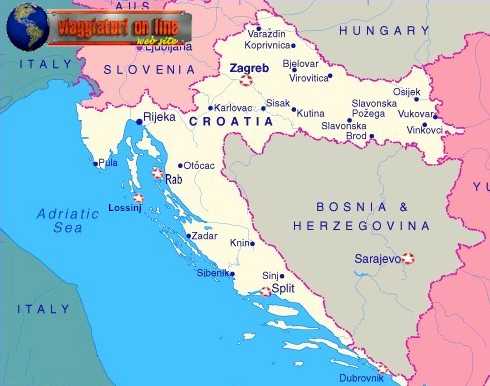 Mappa geografica Croazia