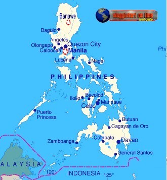 Mappa geografica Filippine