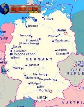 Mappa geografica Germania
