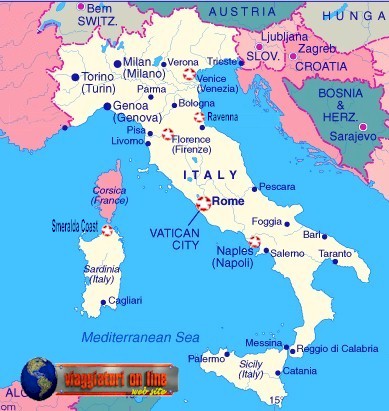 Mappa geografica Italia