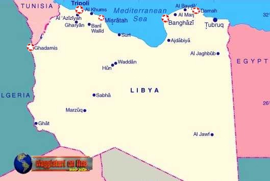 Mappa geografica Libia