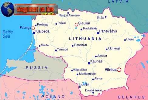 Mappa geografica Lituania