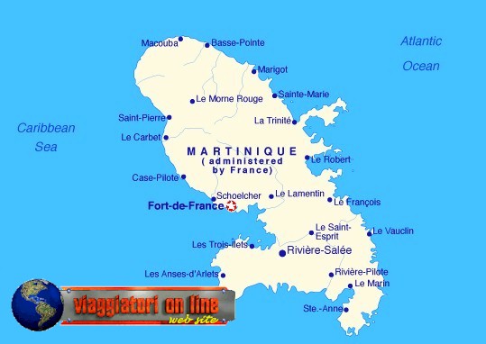 Mappa geografica Martinica