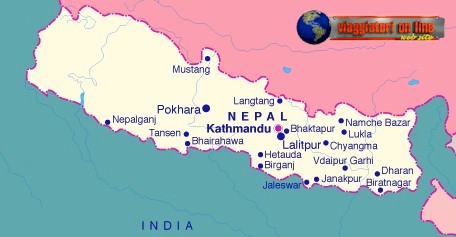 Mappa geografica Nepal
