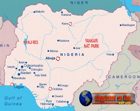 Mappa geografica Nigeria