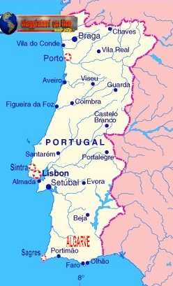 Mappa geografica Portogallo