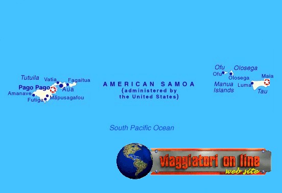 Mappa geografica Samoa Americane