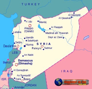Mappa geografica Siria