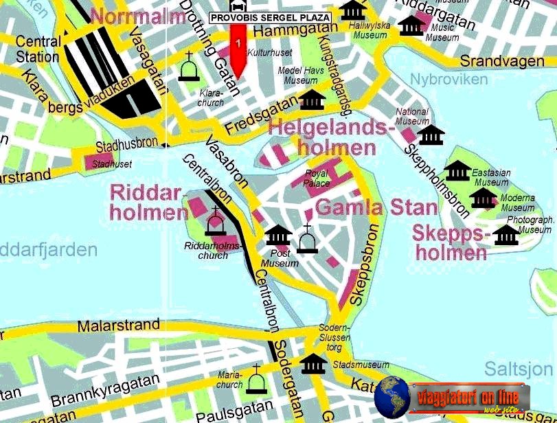 Mappa geografica Svezia. Stoccolma