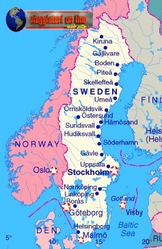 Mappa geografica Svezia