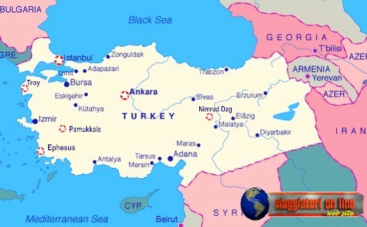 Mappa geografica Turchia