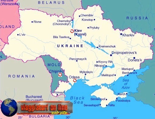 Mappa geografica Ucraina