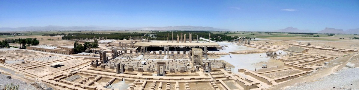 Cartolina Persepoli: panoramica