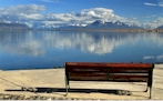 Puerto Natales: panchina con vista, di Adolfi Carli